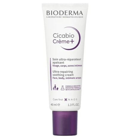 Bioderma – Cicabio Crème+, soin ultra-réparateur apaisant, peaux abîmées/irritées, 40 ml