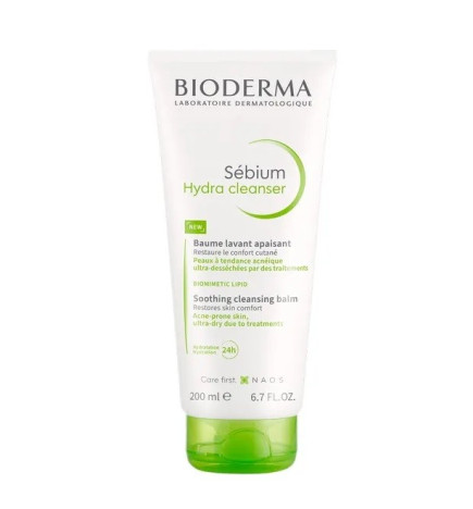Bioderma – Sébium Hydra Cleanser, baume lavant apaisant, peaux à tendance acnéique, 200 ml