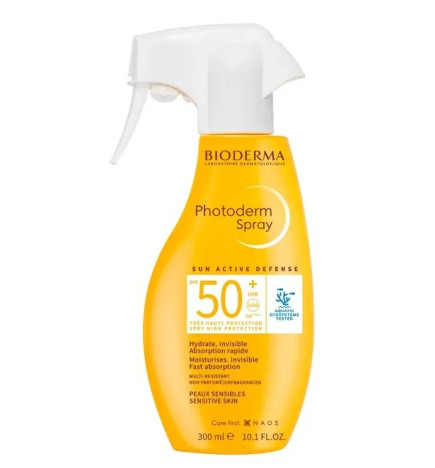 Bioderma – Photoderm Family, spray solaire SPF50+, peaux sensibles, 300 ml