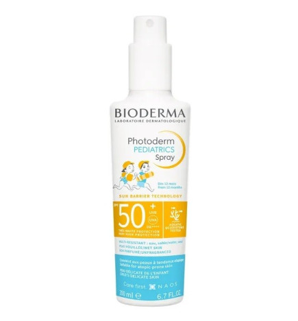 Bioderma – Photoderm Pediatrics, spray solaire SPF50+, peaux sensibles des enfants, 200 ml