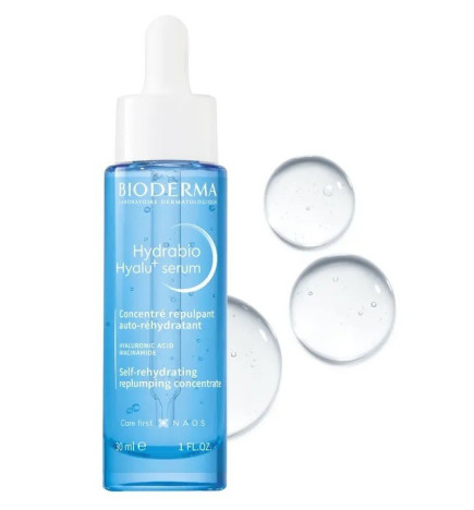 Bioderma – Hydrabio Hyalu+, sérum concentré repulpant auto-réhydratant peaux déshydratées, 30 ml