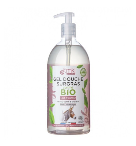 MKL – Gel Douche Lait d’Ânesse certifié Bio, 1 L