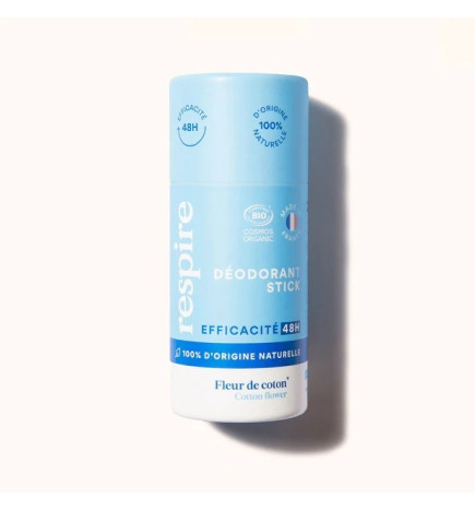 Respire – Déodorant Solide Efficacité 48h Fleur de Coton Bio, 50 g