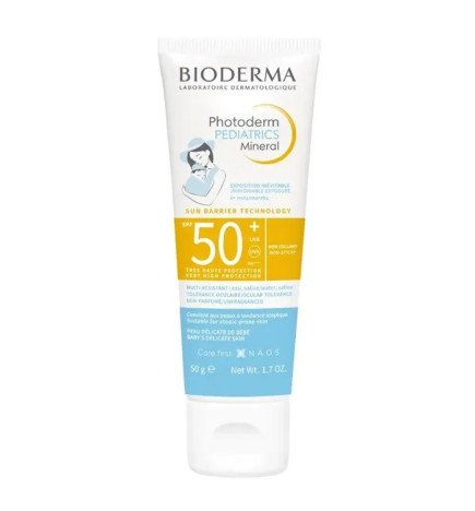 Bioderma – Photoderm Mineral SPF50+, Pediatrics bébés 0–36 mois, 50 g