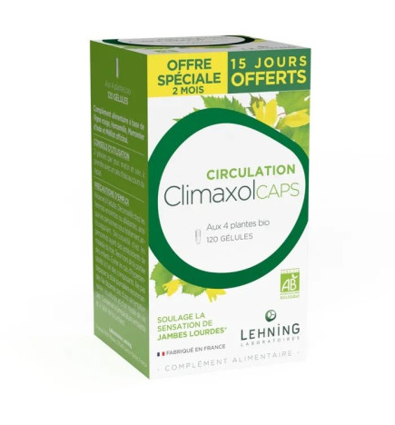 Lehning – Climaxolcaps Circulation et Jambes Lourdes, 120 Gélules