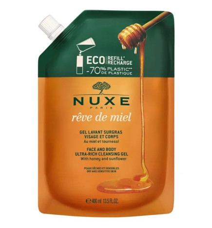 Nuxe – Recharge Gel Lavant Visage et Corps Rêve de Miel, 400 ml