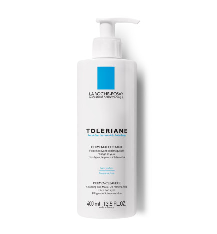 La Roche-Posay – Toleriane fluide nettoyant & démaquillant peaux sensibles à intolérantes, 400 ml