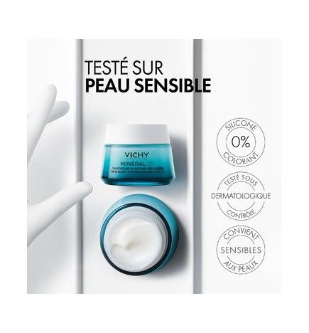 Vichy – Minéral 89 crème boost d’hydratation 72 h riche, 50 ml