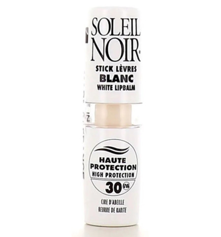 Soleil Noir – N°26 Stick Lèvres Blanc SPF30 Haute Protection, 4 g