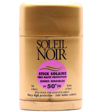 Soleil Noir – N°58 Stick Solaire Zones Sensibles SPF50+ Haute Protection, 10 g
