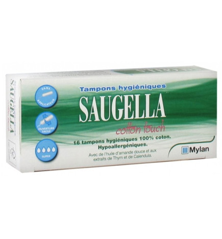Saugella – Cotton Touch Tampons Hygiéniques Super, x16