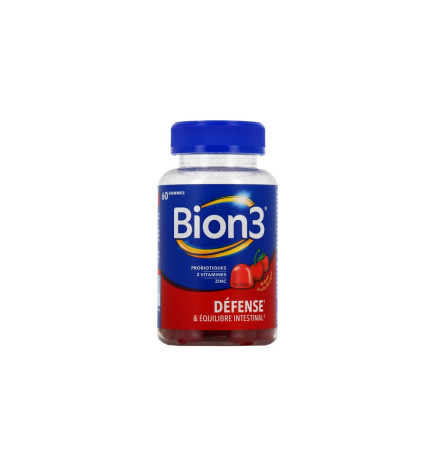 Bion3 – Énergie – Arôme Fruits Rouges – 60 gommes