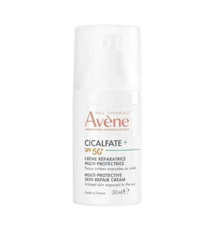 AVENE – Cicalfate+ Crème réparatrice multi-protectrice SPF 50+ Visage et corps peaux irritées, 30 ml