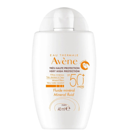 AVENE – Solaire Fluide minéral SPF 50+, 40 ml