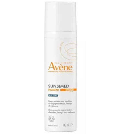 AVENE – Solaire SunsiMed Pigment SPF 50+ UVB UVA Lumière bleue, 80 ml