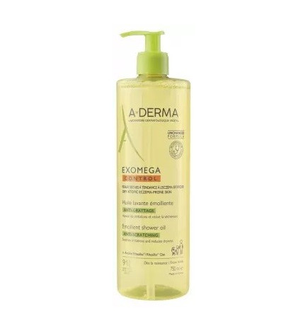 A-DERMA – Exomega Control Huile Lavante Émolliente Anti-Grattage, 500 ml
