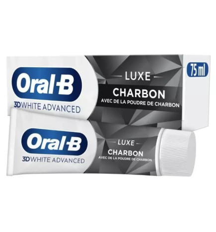 Oral-B – 3D White Advanced Luxe Charbon Dentifrice, 75 ml