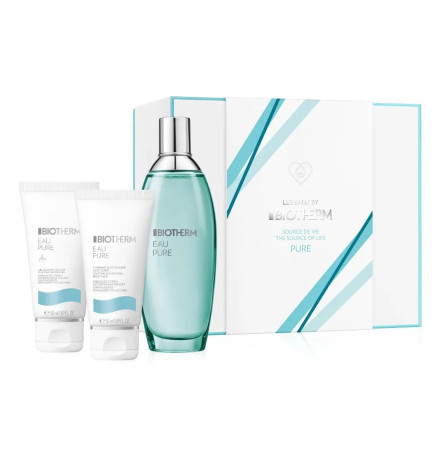 Biotherm – Eau Pure Coffret Source de Vie 100 ml + Gel Douche 50 ml + Lait Corporel 50 ml