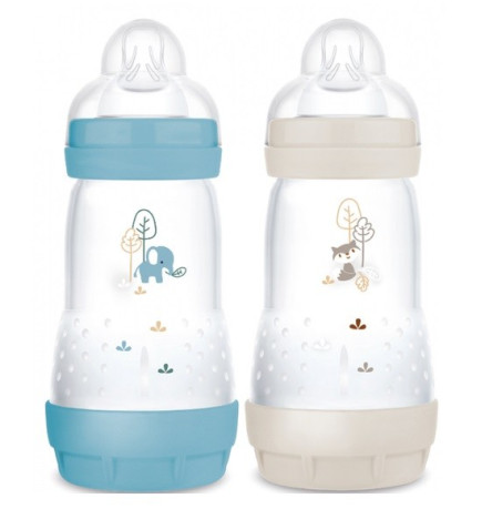 Mam – Easy Start Biberons Anti-Colique Débit 2 Dès 2 Mois, 260 ml x2