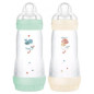 Mam – 2 Biberons Easy Start, 320 ml 4 Mois Et+ Débit 3 Couleur Menthe/Coton Coloris Différents Mam – 2 Biberons Easy Start, 320 ml 4 Mois Et+ Débit 3 Couleur Menthe/Coton Coloris Différents