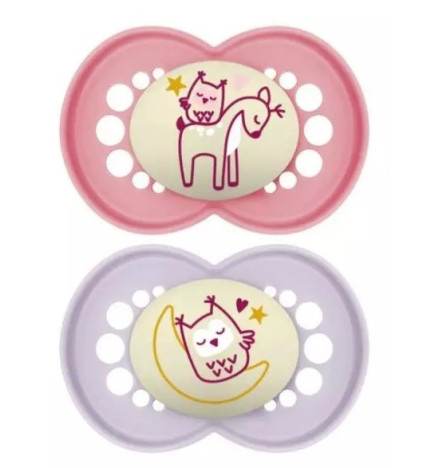 Mam – Sucettes Original Nuit 6+m, x2 Coloris Aléatoire