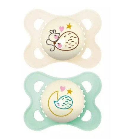 Mam – Sucettes Original Nuit 2-6 Mois, x2 Coloris Aléatoire
