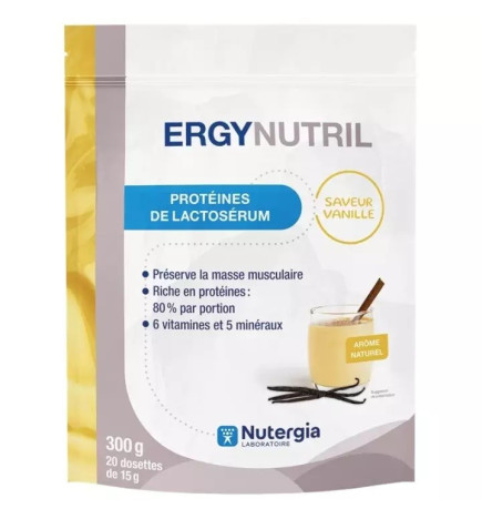 Nutergia – Ergynutril Protéines de Lactosérum Vanille, 300 g