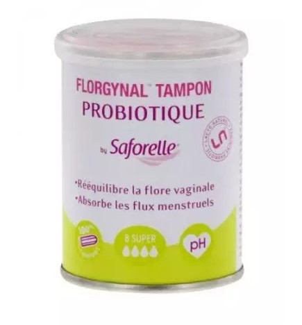 Saforelle – Florgynal Tampons Probiotiques Super, 12 unités