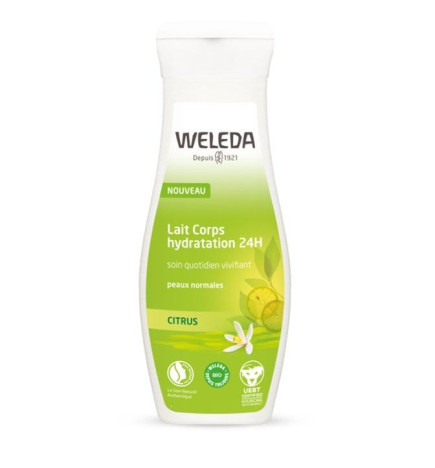 Weleda – Citrus Lait Corps Hydratation 24h Bio Peaux Normales, 200 ml