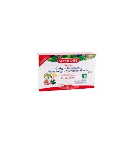 SUPER DIET – Quatuor Bio Circulation, 20 ampoules de 15 ml