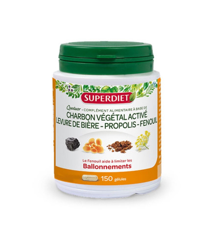 SUPER DIET – Quatuor Fenouil Ballonnements, 150 gélules