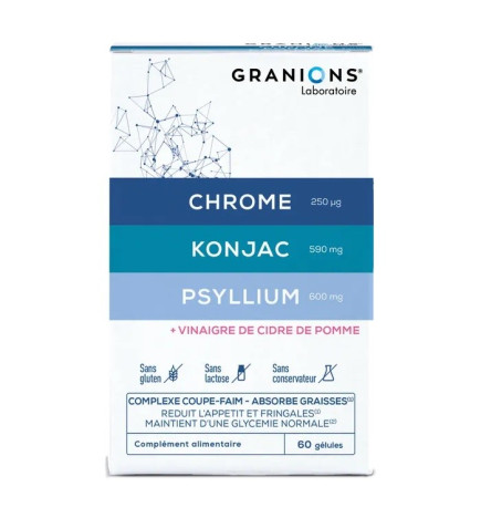 Granions – Complexe Coupe Faim  Konjac, 60 comprimés