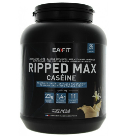 Eafit – Ripped Max Caséine 750 g - Saveur : Vanille