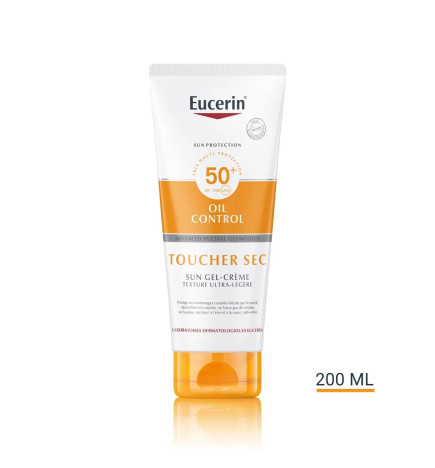 Eucerin – Sun Protection Oil Control Gel-Crème Solaire Toucher Sec SPF 50+ Corps, 200 ml