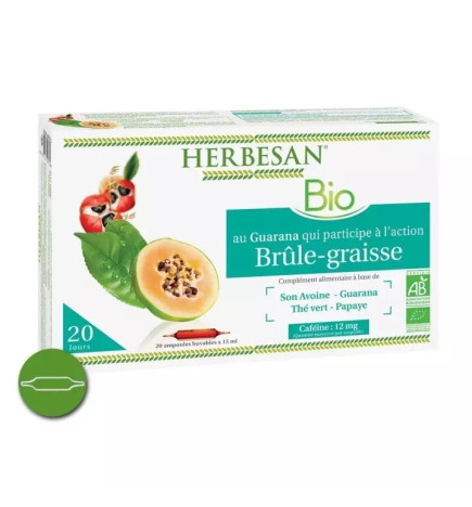 HERBESAN – Brûle Graisse Bio, 20 ampoules