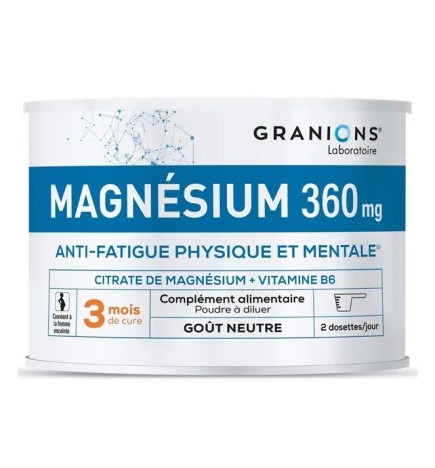 Granions –  Magnésium 360mg Fatigue physique et mentale 360mg