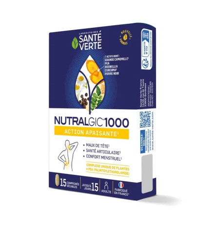 Santé Verte – Nutralgic 1000, 15 comprimés sécables