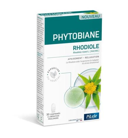 Pileje – Phytobiane Rhodiole stress émotionnel relaxation, 30 comprimés