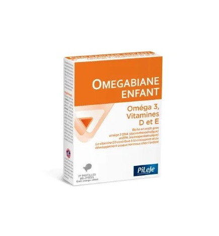 Pileje – Omegabiane Omega3, vitamine D et E, 27 pastilles gélifiées