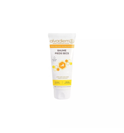 ALVADIEM – Baume Pieds Secs à la Gelée Royale Bio, 75ml