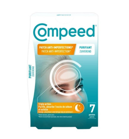 Compeed – patchs anti-imperfections purifiants hydrocolloïdes, 7 patchs