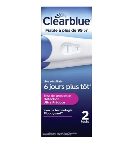 CLEARBLUE – Test de grossesse détection ultra précoce, x2 unités