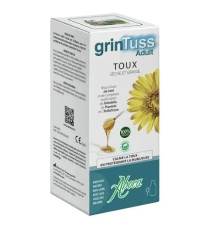 Aboca – Grintuss sirop adulte toux sèche et grasse, 180 g