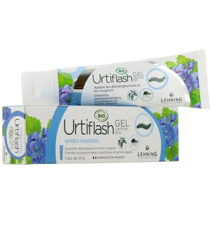 Lehning – Urtiflash Gel Après-Piqûres Bio Démangeaisons et Rougeurs, 50 g