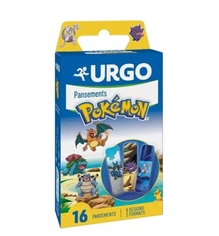 URGO – Pansements prédécoupés Pokémon, 16 pansements
