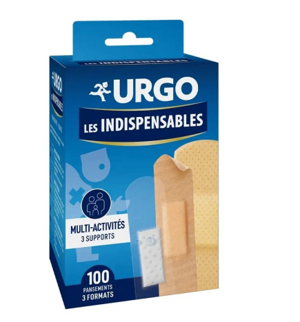 URGO – Les Indispensables Pansements 3 formats, 100 pansements