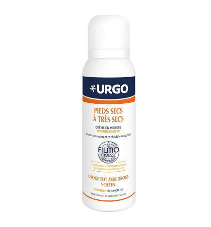 Urgo – Crème en Mousse Nourrissante pieds secs à très secs, 125 ml