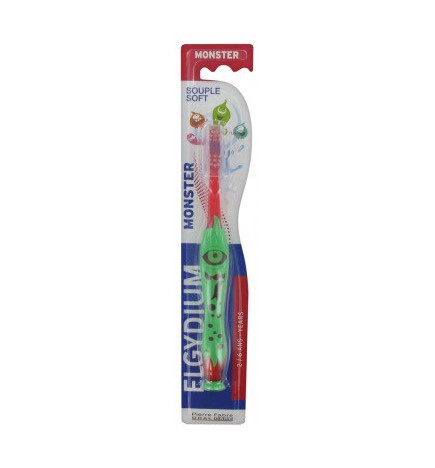 Elgydium – Monster, brosse à dents 2–6 ans, souple