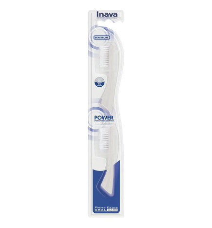 Inava – Hybrid, recharges sensibilité pour brosse électrique, x2