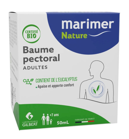 MARIMER – Baume pectoral bio adultes et enfants, 50 ml